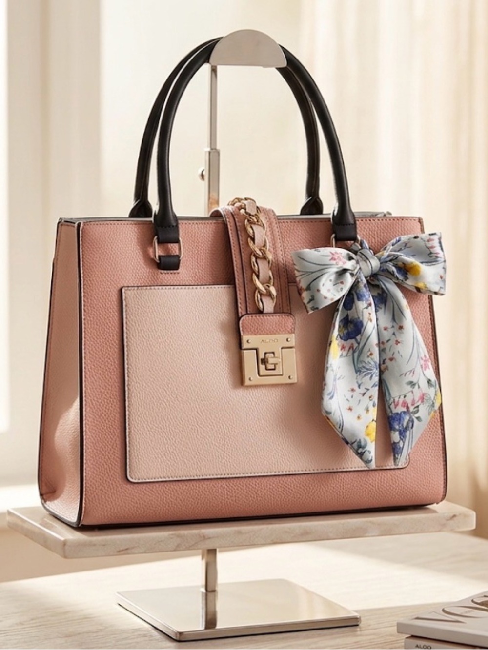 Aldo Duvernay Pink Pebbled Tote Bag Women’s Handbag